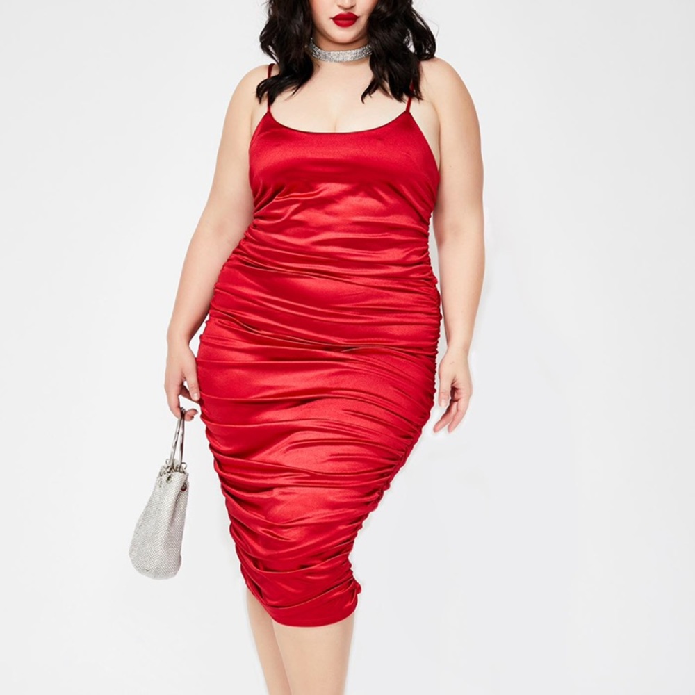 “DOLLS KILL” FLAMIN' POETIC JUSTICE MIDI DRESS